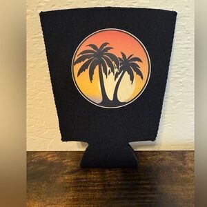 Black Drink Sleeve with Palm Tree Design